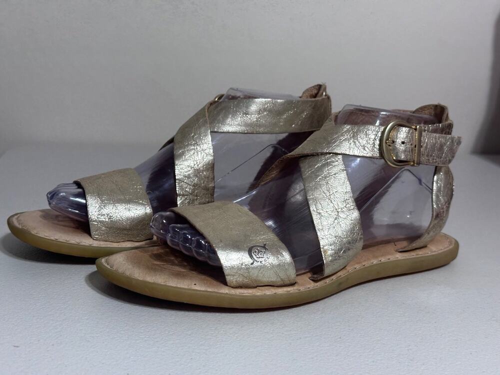 Børn F25510 Womens strappy flat sandals US 8